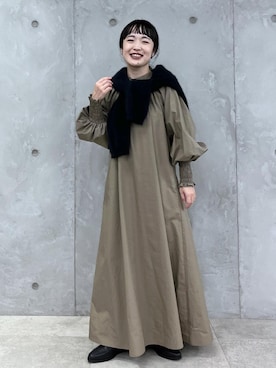 「アイテム（ワンピース/ドレス）」を使った、kinoさん（レディース・152cm・30代）の秋コーディネート