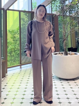 「アイテム（スラックス）」を使った、kinoさん（レディース・152cm・40代）の秋コーディネート