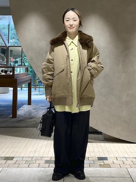 「アイテム（ダウンジャケット/コート）」を使った、kinoさん（レディース・152cm）の秋コーディネート