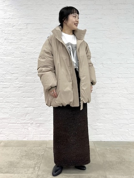 「SALON adam et rope'（サロン アダム エ ロペ）のアイテム（ダウンジャケット/コート）」を使った、kinoさん（レディース・152cm）の秋コーディネート