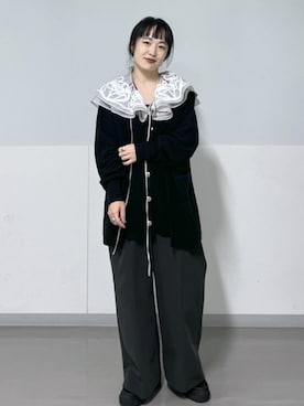 「イエベ」｜「アイテム（モカシン/デッキシューズ）」を使った、kinoさん（レディース・152cm）の冬コーディネート