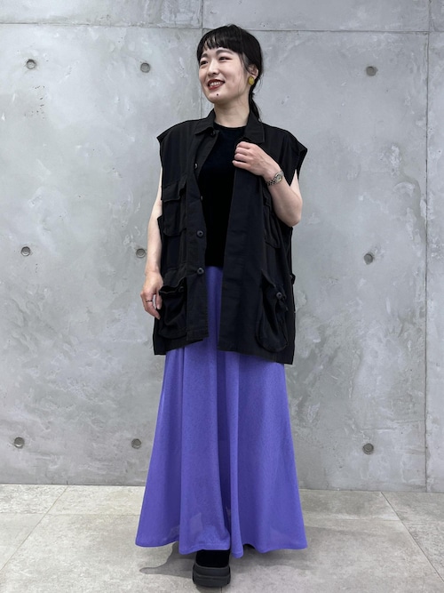 ADAM ET ROPE’ノーカラーJKロングスカートスーツ ADAM ET ROPE'ノーカラーJKロングスカートスーツ ADAM ET ROPE