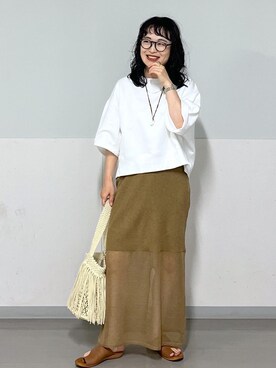 「SALON adam et rope'（サロン アダム エ ロペ）のアイテム（アクセサリー）」を使った、kinoさん（レディース・152cm）の夏コーディネート