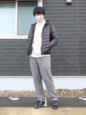 「プラダ」｜「アイテム（ジャケット/アウター）」を使った、77yuchi77さん（メンズ・178cm）の冬コーディネート