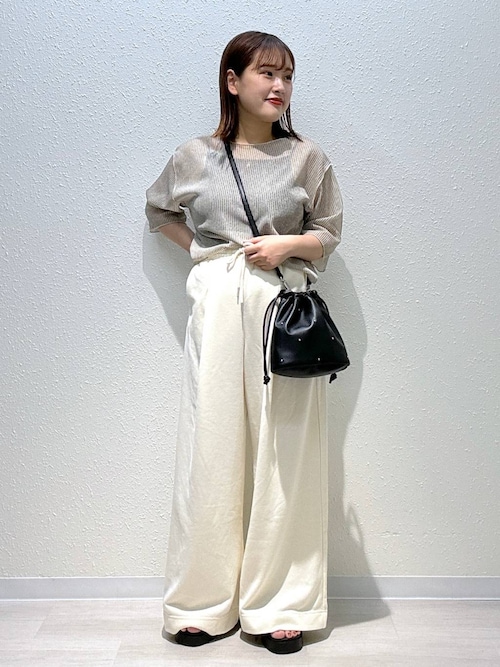 ☆よ☆ LOWRYS FARM スウェットパンツ ジャージ スウェットワイドパンツ