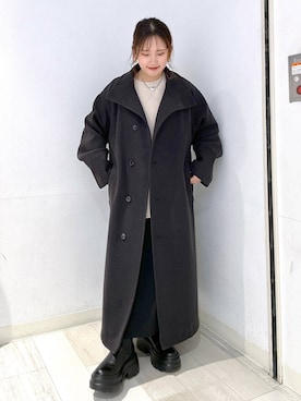 「LOWRYS FARM（ローリーズファーム）のアイテム（チェスターコート）」を使った、marinさん（レディース・148cm）の秋コーディネート