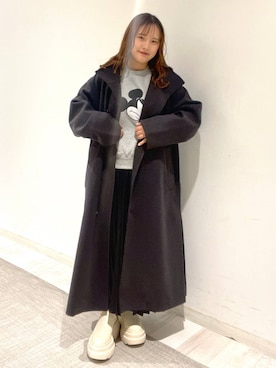 「LOWRYS FARM（ローリーズファーム）のアイテム（チェスターコート）」を使った、marinさん（レディース・148cm）の秋コーディネート