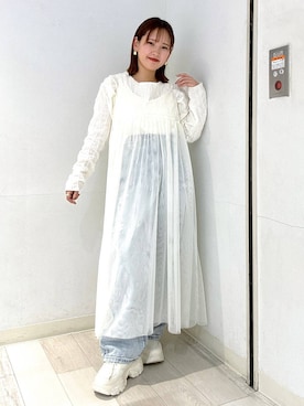 「キャミワンピース」｜marinさん（レディース・148cm）の冬コーディネート