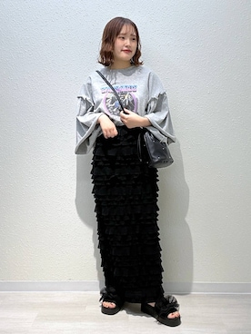 「LOWRYS FARM（ローリーズファーム）のアイテム（ショルダーバッグ）」を使った、marinさん（レディース・148cm）の春コーディネート