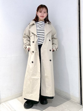 「LOWRYS FARM」｜「アイテム（トレンチコート）」を使った、marinさん（レディース・148cm）の春コーディネート