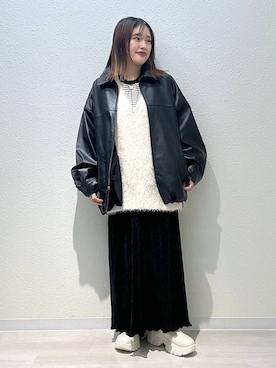 「アイテム（ブルゾン）」を使った、marinさん（レディース・148cm・20代）の秋コーディネート