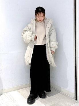 「LOWRYS FARM（ローリーズファーム）のアイテム（ダウンジャケット/コート）」を使った、marinさん（レディース・148cm）の秋コーディネート