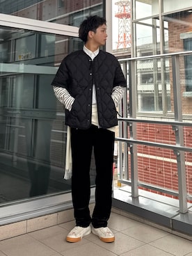 「アイテム（ダウンジャケット/コート）」を使った、小幡　天雅さん（メンズ・176cm・10代）の秋コーディネート