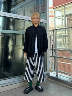 「cotton pan（コットンパン）のアイテム」を使った、小幡　天雅さん（メンズ・176cm）の夏コーディネート