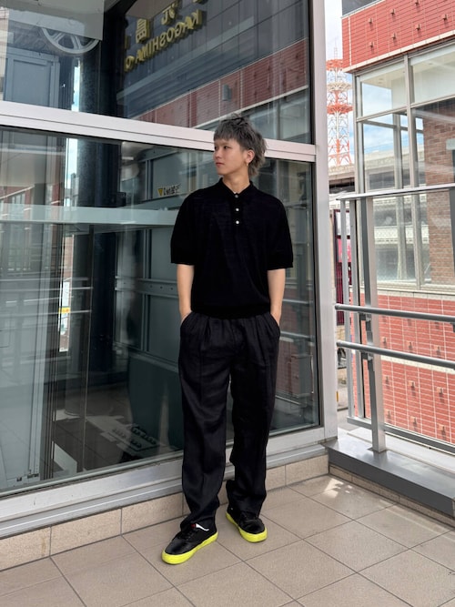 LINEN TUCK PANTS