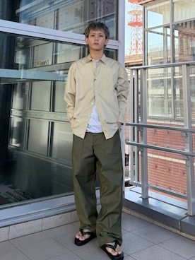 「アイテム（サンダル）」を使った、小幡　天雅さん（メンズ・176cm）の夏コーディネート