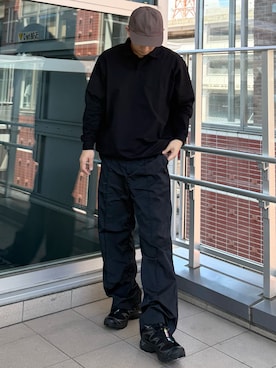 「アイテム（キャップ）」を使った、小幡　天雅さん（メンズ・176cm・20代）の秋コーディネート