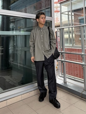 「アイテム（その他シューズ）」を使った、小幡　天雅さん（メンズ・176cm）の秋コーディネート