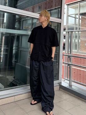 「URBAN RESEARCH（アーバンリサーチ）のアイテム（パンツ）」を使った、小幡　天雅さん（メンズ・176cm）の夏コーディネート