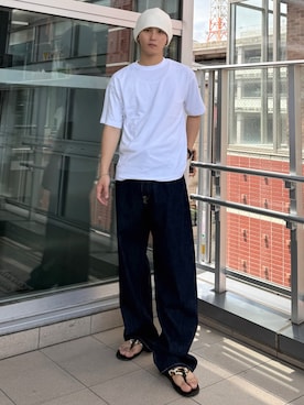 「アイテム（Tシャツ/カットソー）」を使った、小幡　天雅さん（メンズ・176cm・10代）の夏コーディネート