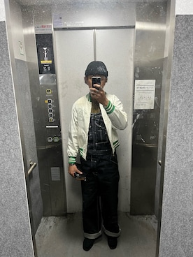 「FACETASM（ファセッタズム）のアイテム（オールインワン・サロペット）」を使った、106さん（メンズ・172cm）の春コーディネート