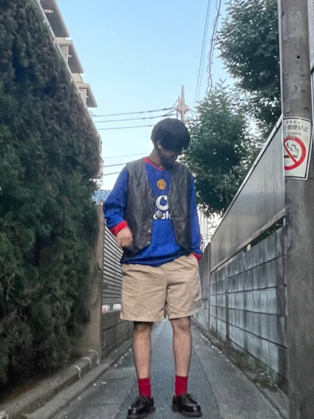 「ParabootのMICHAEL / ミカエル（その他シューズ、ブラウン系）」を使った、たかね さん（メンズ・173cm）の春コーディネートの1枚目の写真