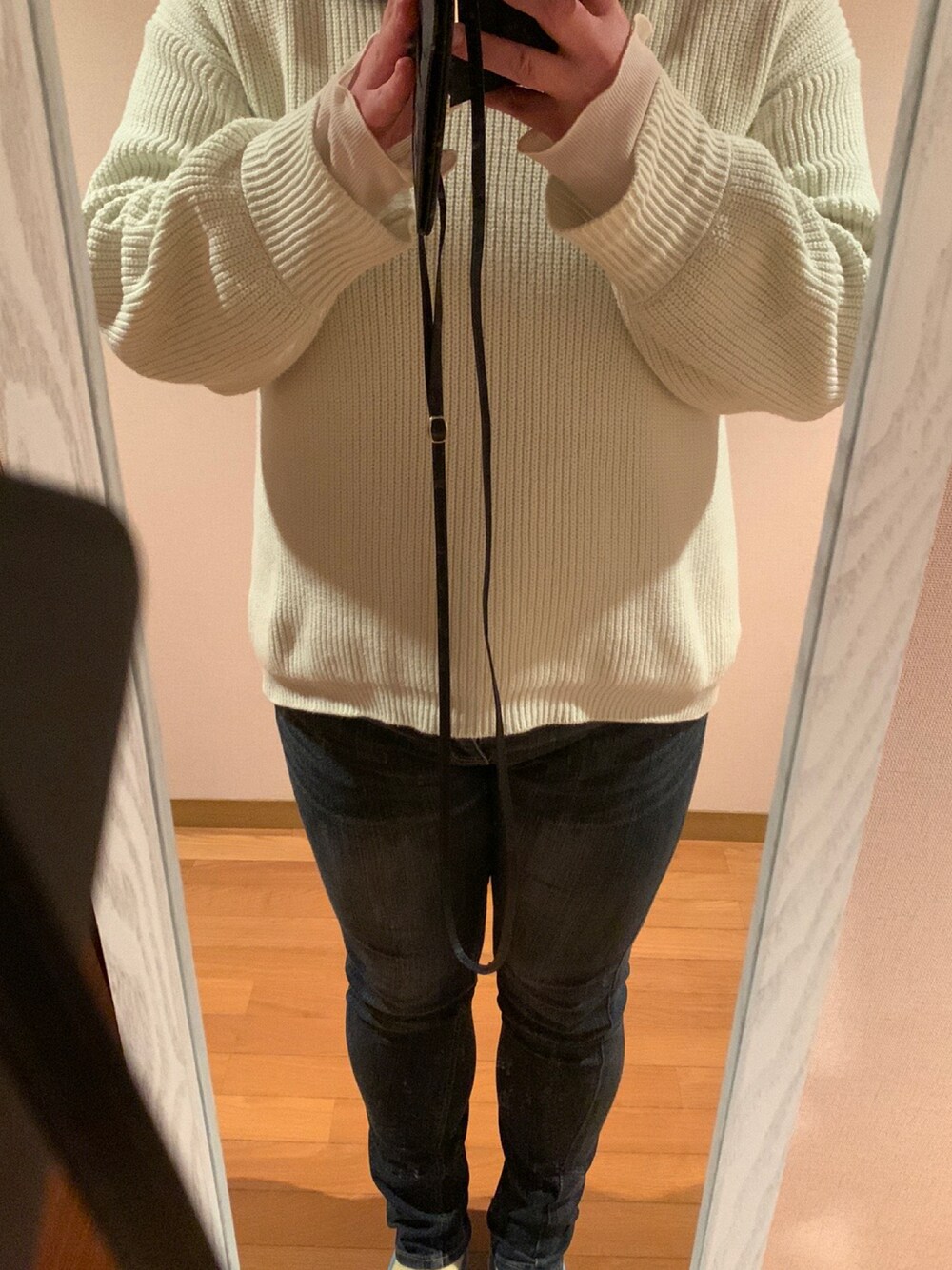 「春コーデ」｜「しまむらのアイテム（デニムパンツ、ブルー系）」を使った、k3n3a5love1019さん（レディース・165cm）の春コーディネートの1枚目の写真