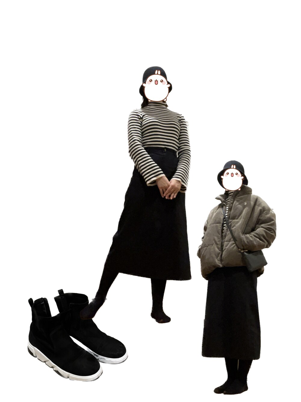 「GRLのアイテム（ニット/セーター、ホワイト系）」を使った、d0m0plingさん（レディース・170cm）の冬コーディネートの1枚目の写真