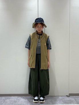 「サマンサモスモス」｜「アイテム（ブルゾン）」を使った、れなさん（レディース・155cm）の春コーディネート