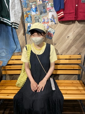 「SHEEN（シーン）のアイテム（帽子）」を使った、ｍｉｏさん（レディース・159cm）の夏コーディネート