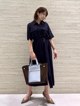 「雨の日」｜「アイテム（ワンピース/ドレス）」を使った、SEIKAさん（レディース・155cm）の夏コーディネート