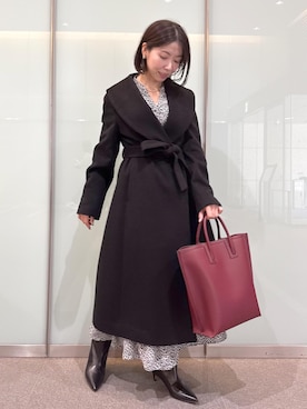 「アイテム（ステンカラーコート）」を使った、SEIKAさん（レディース・155cm）の夏コーディネート