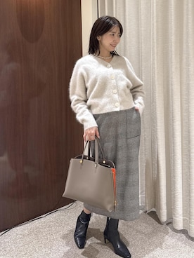 「ニット/セーター」｜「アイテム（シューズ）」を使った、SEIKAさん（レディース・155cm）の冬コーディネート