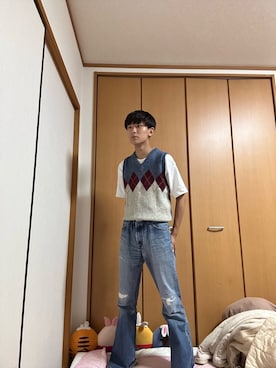 「McGREGOR（マックレガー）のアイテム（トップス）」を使った、barokkさん（メンズ・170cm）の夏コーディネート