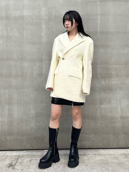 未使用　定価4万　ディーゼル　Dロゴ　パテント　ビニールレザー　ミニスカート L STUDIOUS/ステュディオス】パテントレザーライクミニスカート