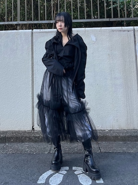 「STUDIOUS（ステュディオス）のアイテム（ブーツ）」を使った、Risaさん（レディース・155cm）の冬コーディネート