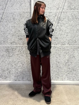 「adidas（アディダス）のアイテム（ブルゾン）」を使った、FHさん（レディース・159cm）の春コーディネート