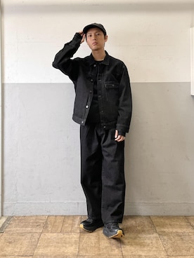 「ADAM ET ROPE'（アダムエロペ）のアイテム（デニムジャケット）」を使った、KOTANIさん（メンズ・169cm）の冬コーディネート