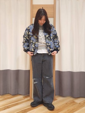 「Samansa Mos2（サマンサ モスモス）のアイテム（ジャケット/アウター）」を使った、manaさん（レディース・167cm）の冬コーディネート