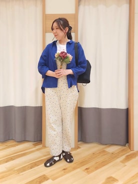 「Samansa Mos2（サマンサ モスモス）のアイテム（パンツ）」を使った、manaさん（レディース・167cm）の春コーディネート