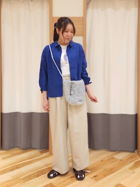 「Samansa Mos2（サマンサ モスモス）のアイテム（パンツ）」を使った、manaさん（レディース・167cm）の春コーディネート