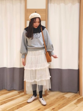 「レトロ」｜「アイテム（その他シューズ）」を使った、manaさん（レディース・167cm）の冬コーディネート