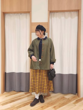 「Samansa Mos2（サマンサ モスモス）のアイテム（その他アウター）」を使った、manaさん（レディース・167cm）の秋コーディネート