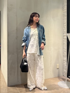 「DouDou（ドゥドゥ）のアイテム（トップス）」を使った、mikuさん（レディース・165cm）の春コーディネート