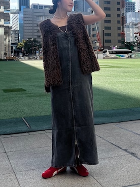 「アイテム（タンクトップ）」を使った、mikuさん（レディース・165cm）の秋コーディネート