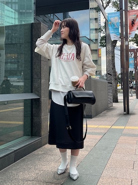 「アイテム（ブーツ、シルバー系）」を使った、mikuさん（レディース・165cm）の春コーディネート