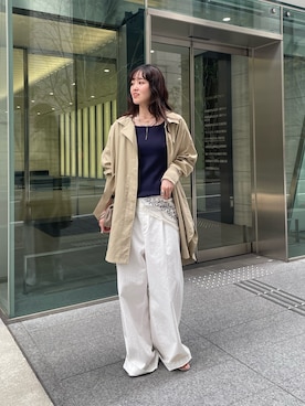 「DouDou（ドゥドゥ）のアイテム（トップス）」を使った、mikuさん（レディース・165cm）の春コーディネート