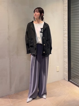 「DouDou（ドゥドゥ）のアイテム（その他アウター）」を使った、mikuさん（レディース・165cm）の冬コーディネート