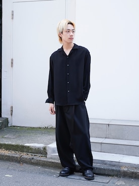 「STUDIOUS（ステュディオス）のアイテム（トップス）」を使った、タツーキさん（メンズ・169cm）の夏コーディネート