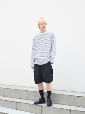 「marka（マーカ）のアイテム（トップス）」を使った、タツーキさん（メンズ・169cm）の夏コーディネート